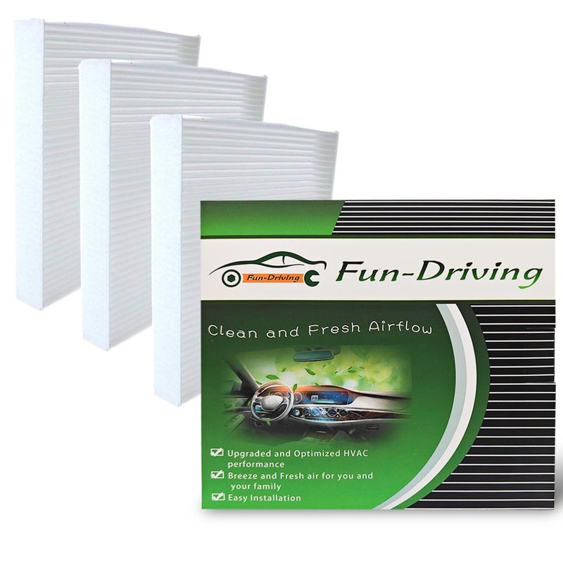 FUN-DRIVING 3 Pack White FD134 Cabin Air Filter,Replacement for 80292-SDA-A01,80292-SEC-A01,80292-T0G-A01 - Image 1